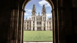A view of All Souls College, Oxford University after university students had been sent home during the first coronavirus lockdown in the United Kingdom on April 03, 2020. Photo by Christopher Furlong/Getty Images. 