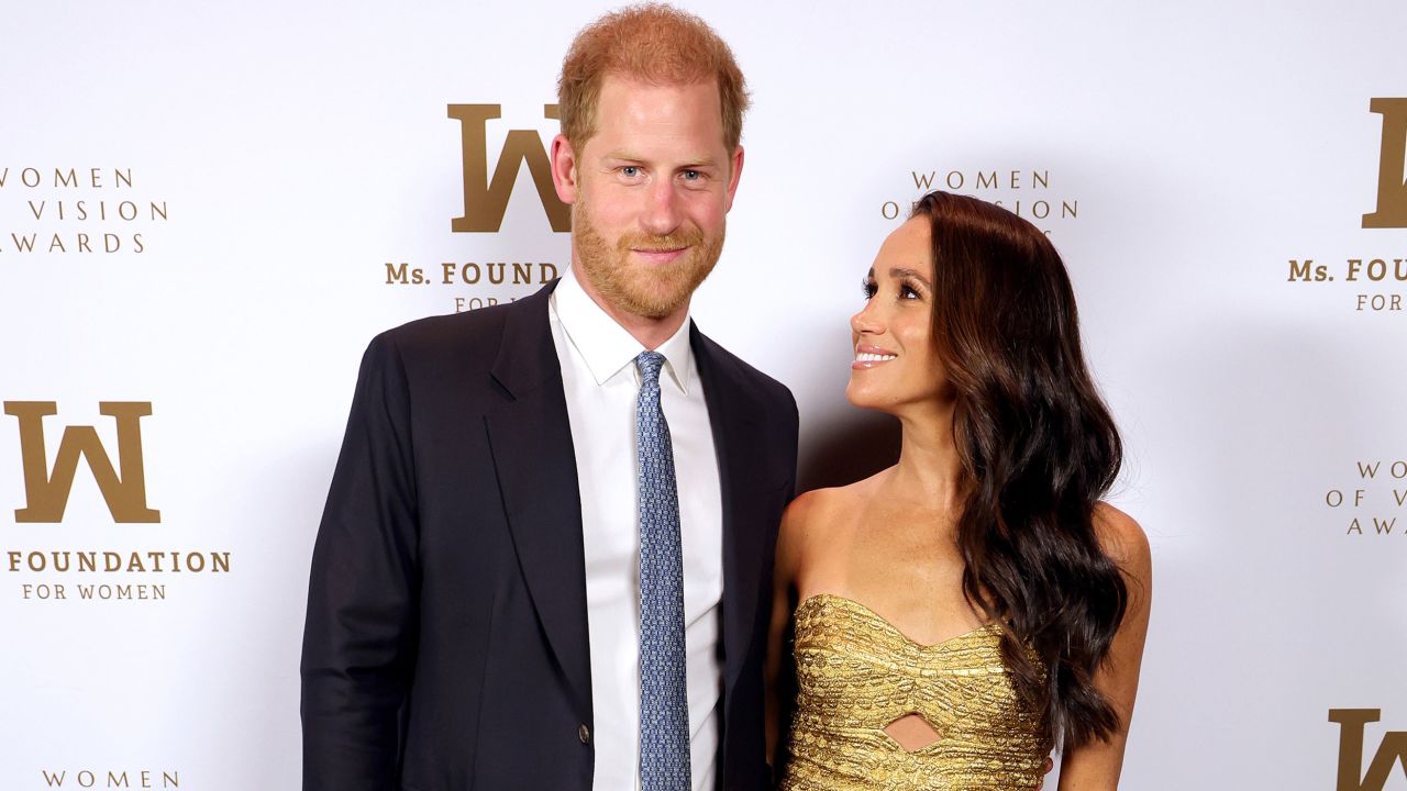 NEW YORK, NEW YORK - MAY 16: Prince Harry, Duke of Sussex and Meghan, The Duchess of Sussex attend the Ms. Foundation Women of Vision Awards: Celebrating Generations of Progress & Power at Ziegfeld Ballroom on May 16, 2023 in New York City. (Photo by Kevin Mazur/Getty Images Ms. Foundation for Women)