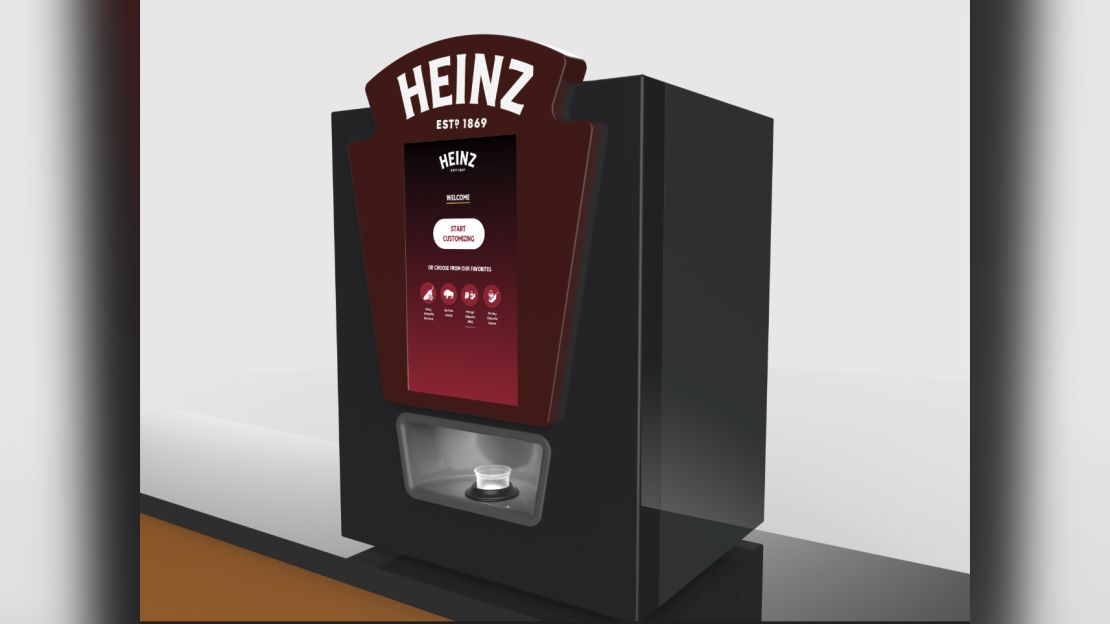 A rendering of "Heinz Remix", Kraft Heinz's customizable sauce dispenser. 