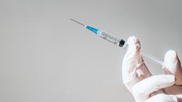 vaccine syringe STOCK