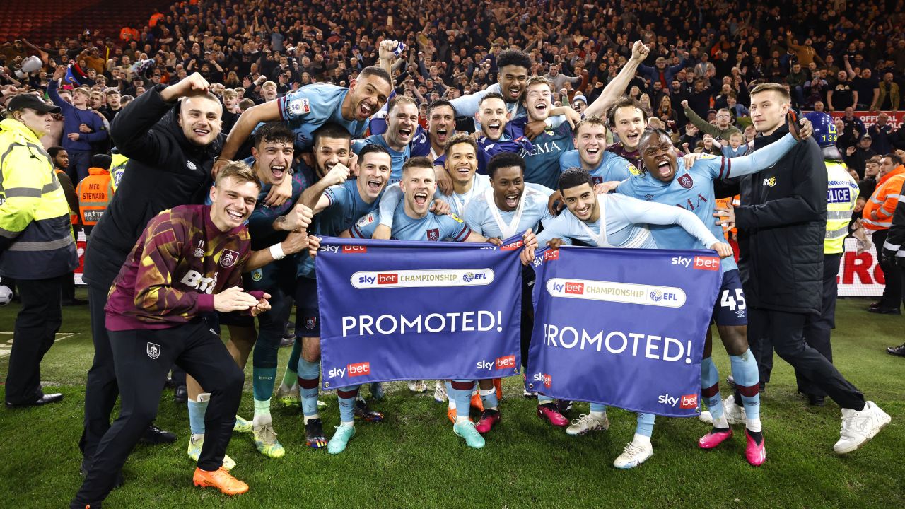 Burnley won promotion to the Premier League this season.