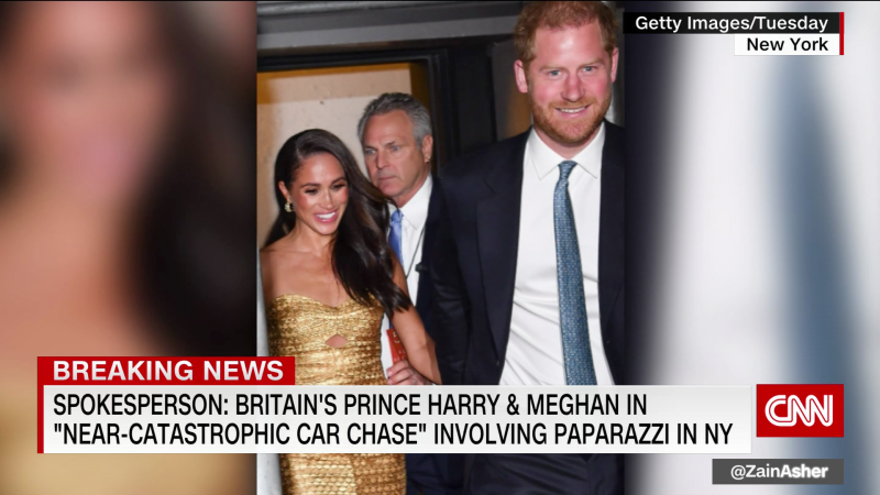 Prince Harry and Meghan involved in “near catastrophic” car chase in New York | CNN
