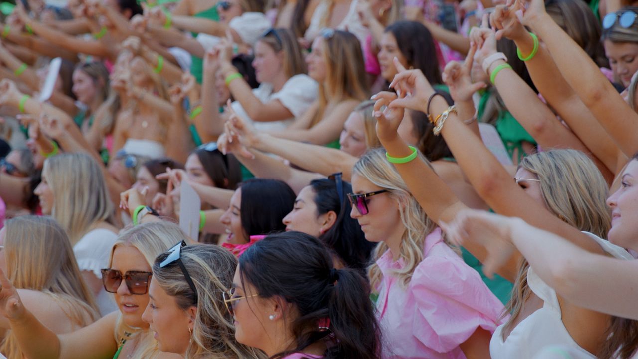 Young women during sorority recruitment at The University of Alabama