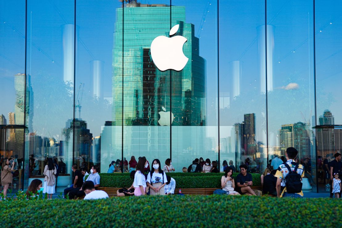 An Apple store in a shopping mall in Bangkok in 2022. Thailand is one of the few countries in Southeast Asia where Apple has a direct retail presence, according to research firm Canalys.