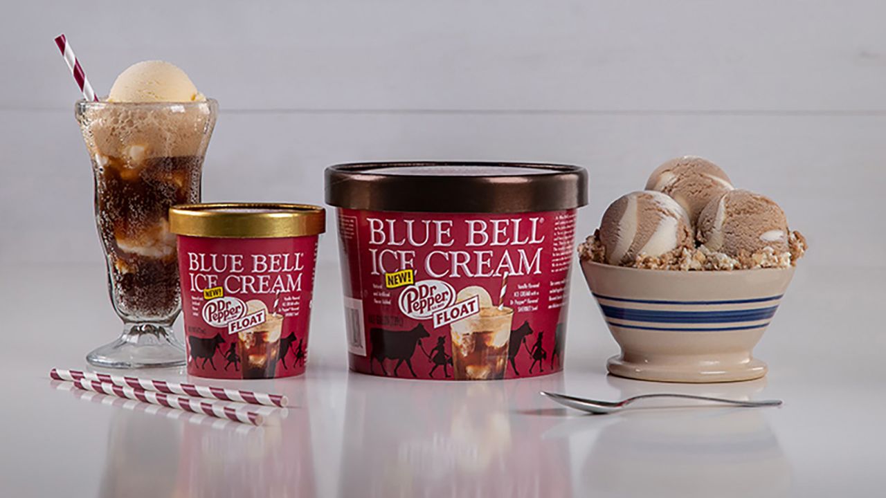 Blue Bell and Dr Pepper created a new ice cream flavor, Dr Pepper Float.