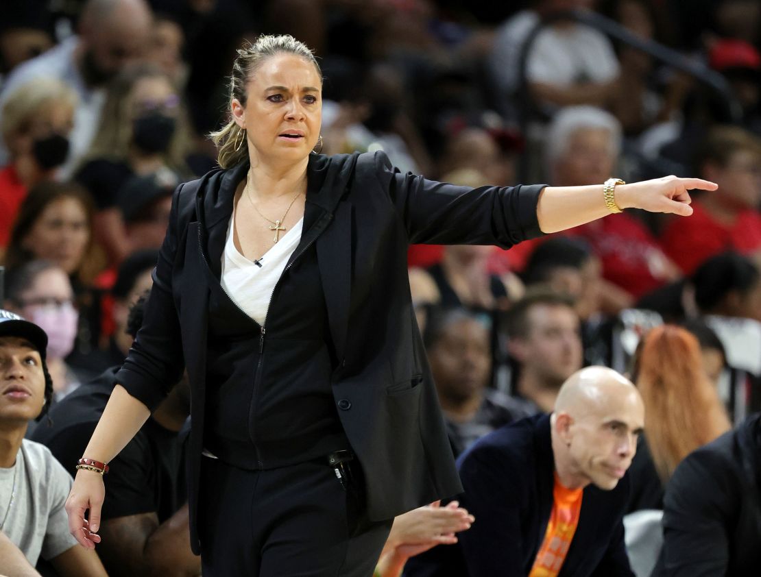 Las Vegas Aces head coach Becky Hammon has been suspended for the opening two games.