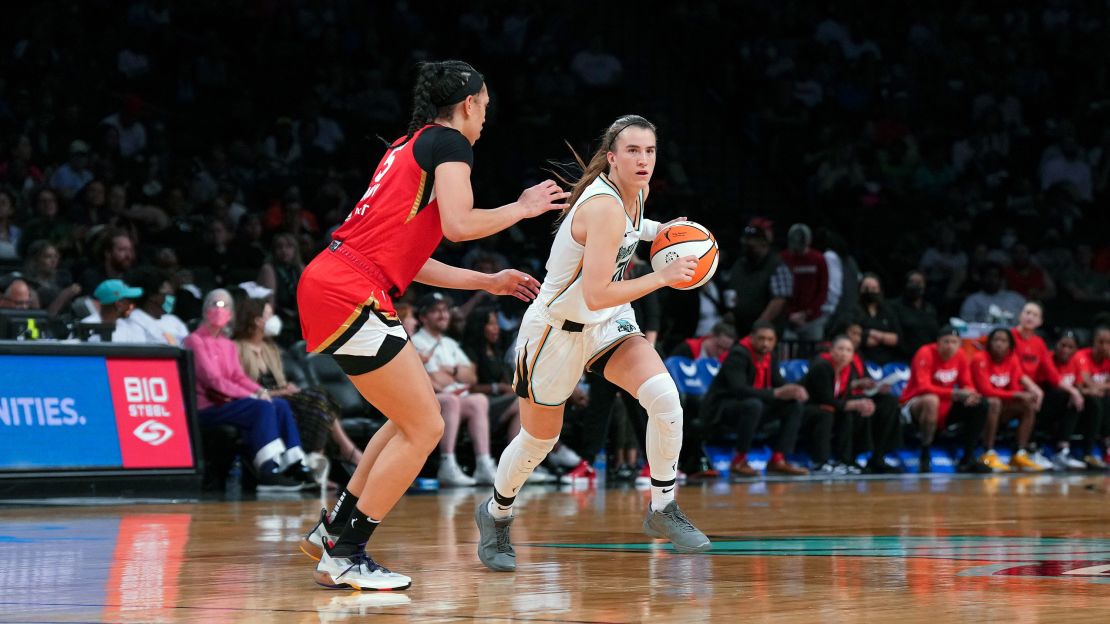 Sabrina Ionescu is a star player for the New York Liberty.