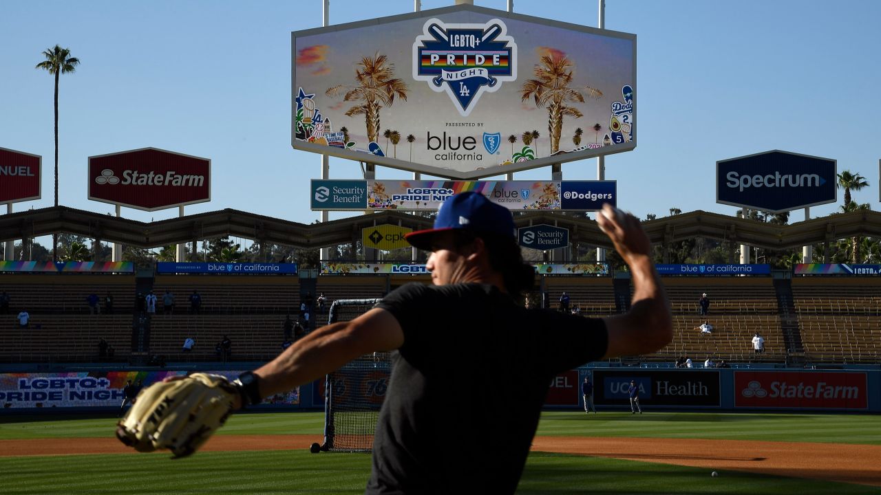 A view before the eighth annual LGBTQ+ Night prior at Dodger Stadium on June 11, 2021. 