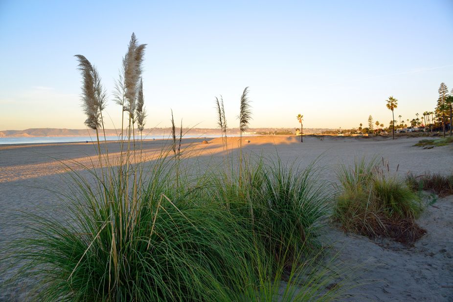 <strong>6. Coronado Beach, San Diego, California:</strong> Hundreds of yards wide, Coronado offers warm and mild surf in the summer.