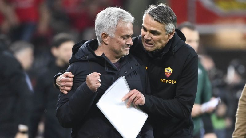 NextImg:José Mourinho left in tears as Roma reaches Europa League final, giving him a chance to continue his perfect record | CNN