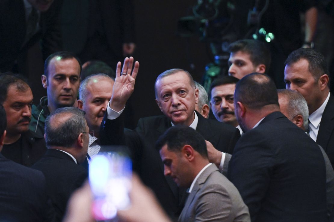 Erdogan arrives for a meeting in Istanbul, Turkey, on May 18, 2023.