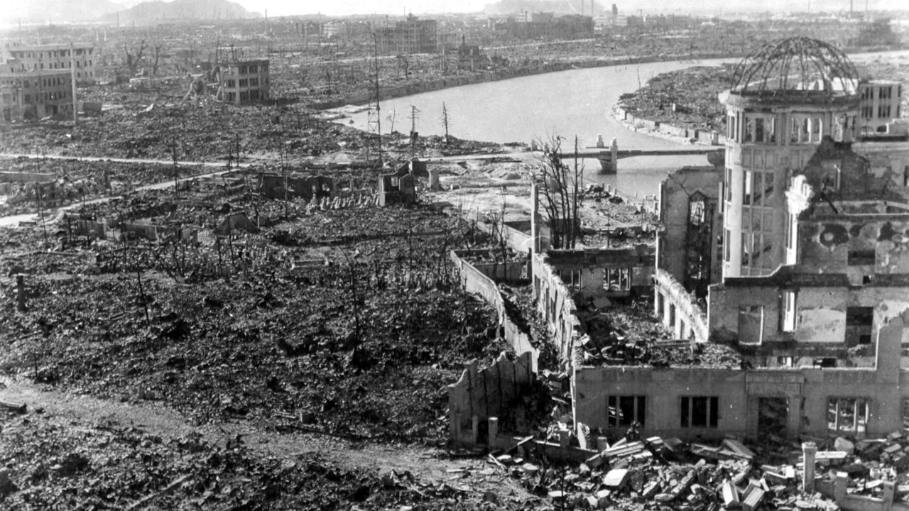 Hiroshima, after the explosion of the atom bomb in August 1945.