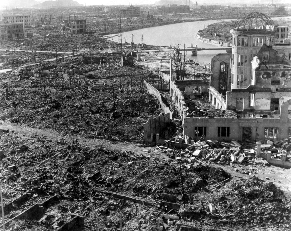 Hiroshima, after the explosion of the atom bomb in August 1945.