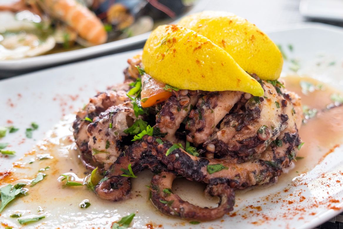 <strong>Eight times the fun: </strong>Octopus features heavily in Malta's seafood-skewed diet. 