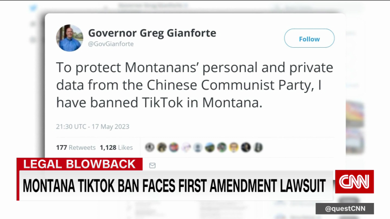 Montana TikTok ban faces first amendment lawsuit | CNN Business