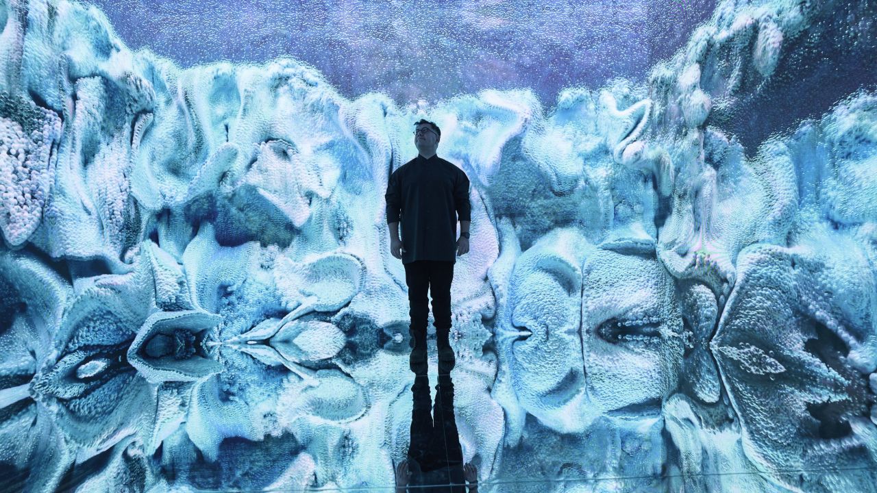 Artist Refik Anadol launched the immersive installation "Glacier Dreams" at Art Dubai 2023 in March.