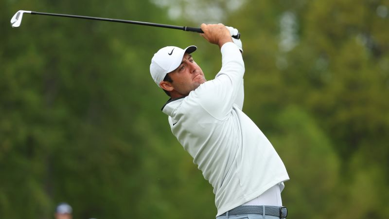 NextImg:PGA Championship: Scottie Scheffler, Corey Conners and Viktor Hovland share lead to tee up tantalizing weekend | CNN