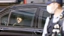 Ukrainian President Volodymyr Zelenskiy sitting inside a car arrives at the venue for the G7 leaders' summit in Hiroshima, western Japan May 20, 2023., in this photo released by Kyodo.  Mandatory credit Kyodo via REUTERS ATTENTION EDITORS - THIS IMAGE WAS PROVIDED BY A THIRD PARTY. MANDATORY CREDIT. JAPAN OUT. NO COMMERCIAL OR EDITORIAL SALES IN JAPAN