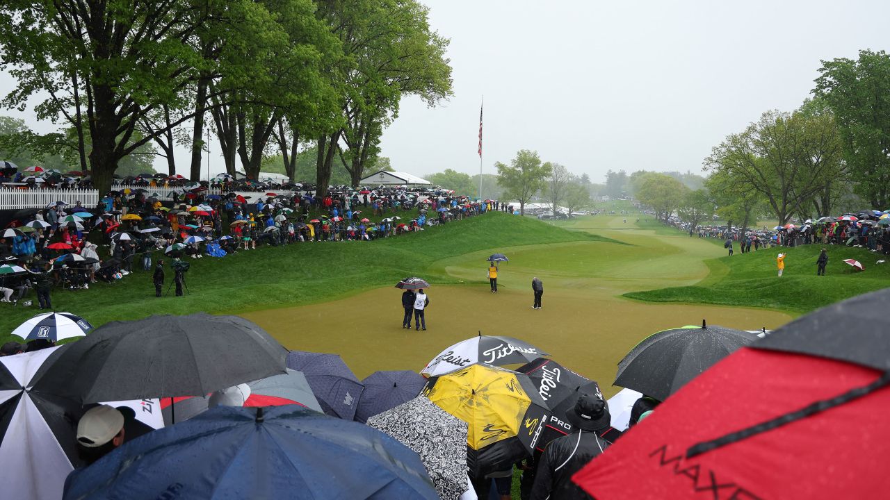 It was another rainy day at Oak Hill on Saturday.