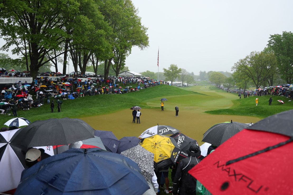 It was another rainy day at Oak Hill on Saturday.
