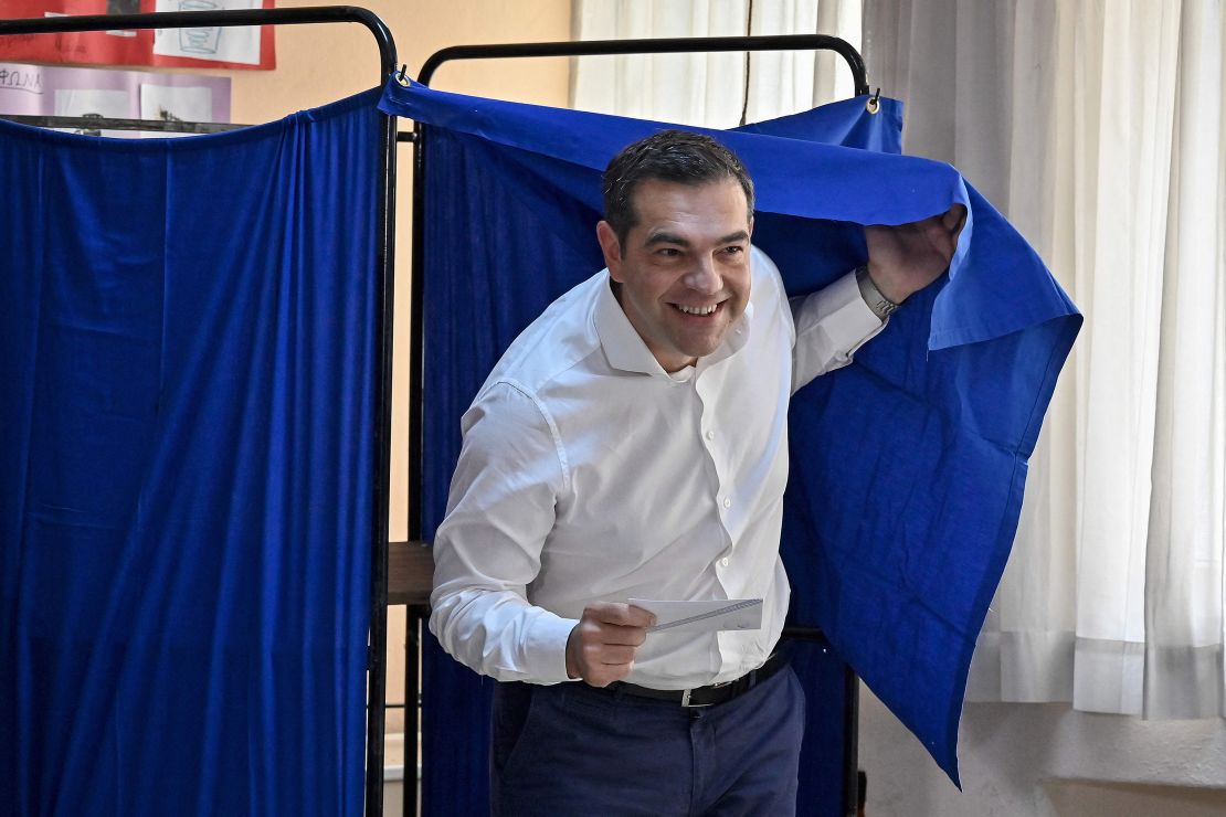 Alexis Tsipras, leader of the main opposition  leftist Syriza party. 