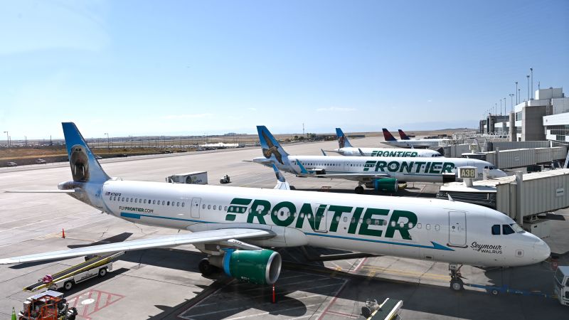 Read more about the article ‘Belligerent’ passenger arrested after hitting flight attendant with intercom phone Frontier Airlines says – CNN