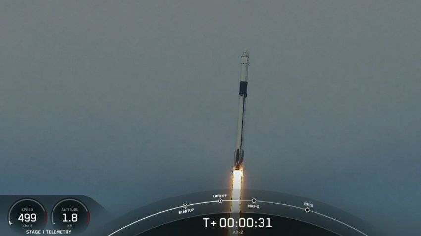 iss axiom spacex moment liftoff vpx