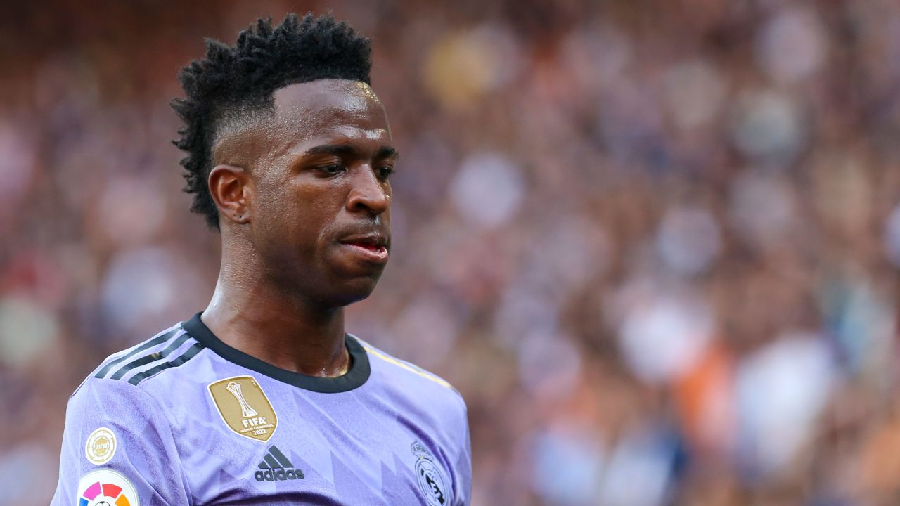 Real Madrid's Vinícius Jr. during Sunday's Spanish LaLiga soccer match against Valencia.