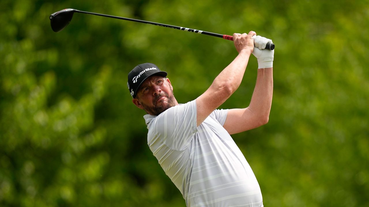 Block drives from the tee during the final round.