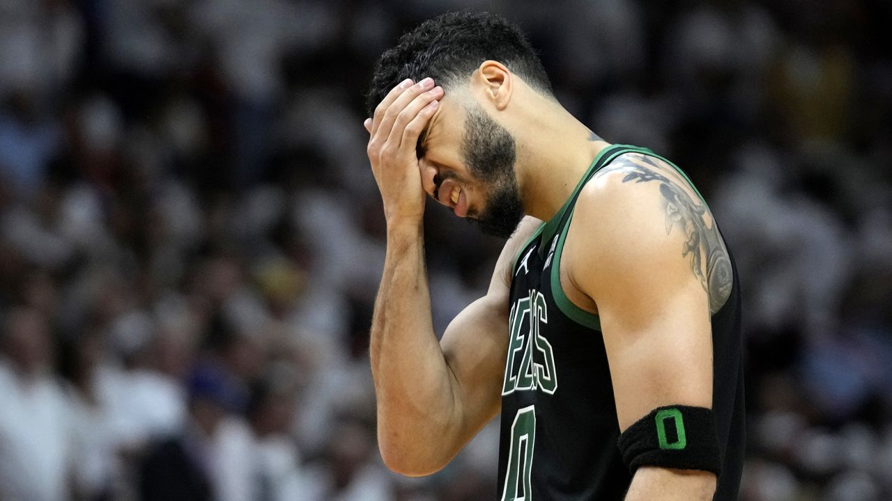 Jayson Tatum scored just 14 points in Game 3 against the Miami Heat.