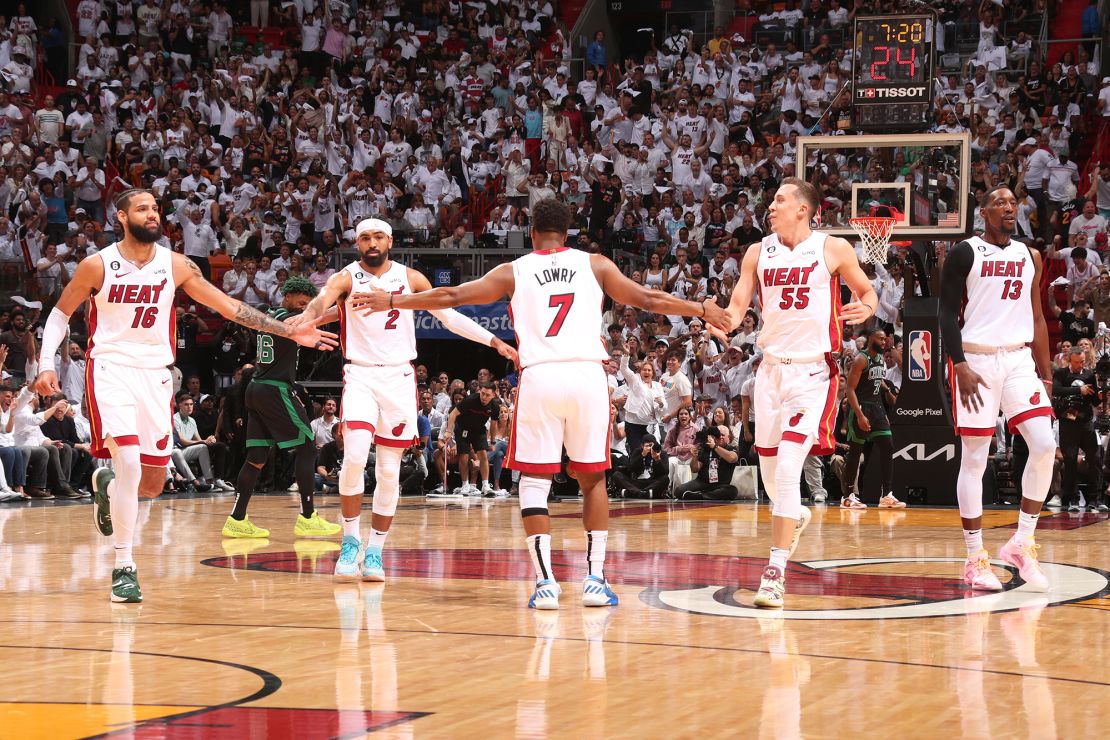 The Miami Heat are now just one win away from a sweep.