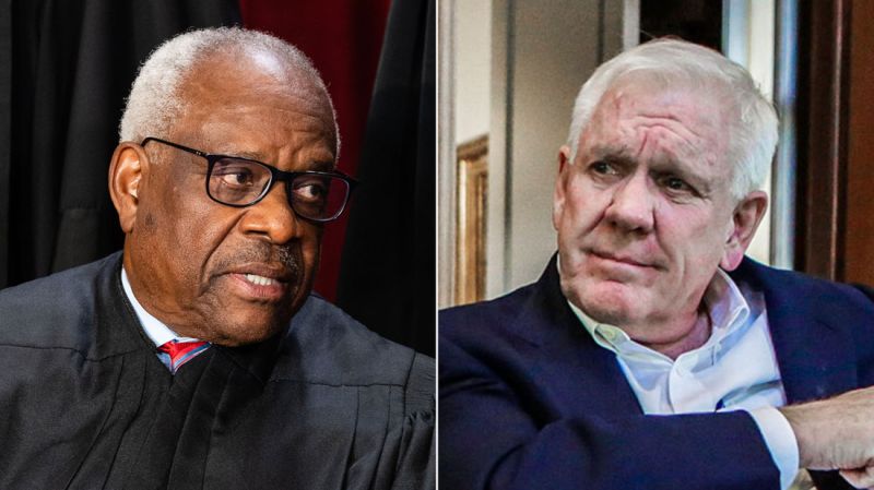 NextImg:Harlan Crow on buying house of Justice Clarence Thomas' mother: 'I don't see the foot fault' | CNN Politics
