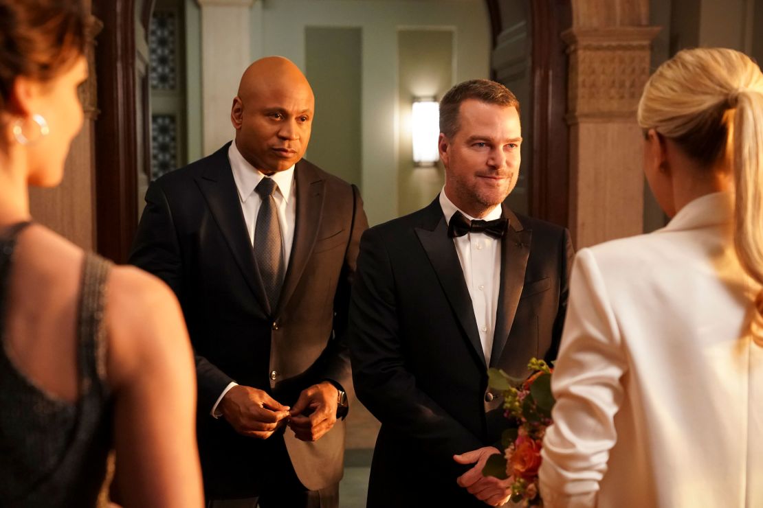 "New Beginnings, Part Two" -- The NCIS team continues the case with ATF and the stolen military-grade weapons. Also, Callen and Anna decide on an impromptu wedding, on part two of the series finale of the CBS Original series NCIS: LOS ANGELES, Sunday, May 21 (9:00-10:00 PM, ET/PT) on the CBS Television Network, and available to stream live and on demand on Paramount+.  Pictured (L-R): LL COOL J (Special Agent Sam Hanna) and Chris O\'Donnell (Special Agent G. Callen).  Photo: Sonja Flemming/CBS ©2023 CBS Broadcasting, Inc. All Rights Reserved. 
