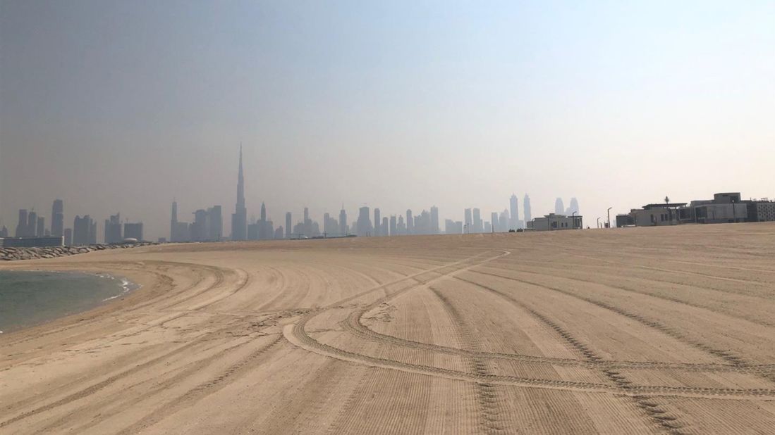 <strong>Beach beauty: </strong>An undeveloped strip of sand on on luxury Jumeirah Bay Island has sold for $34 million.
