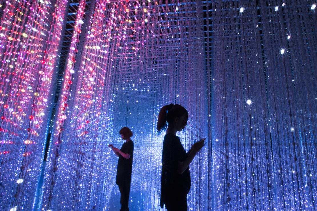 TeamLab's "Crystal Universe" installation at Singapore's ArtScience Museum.