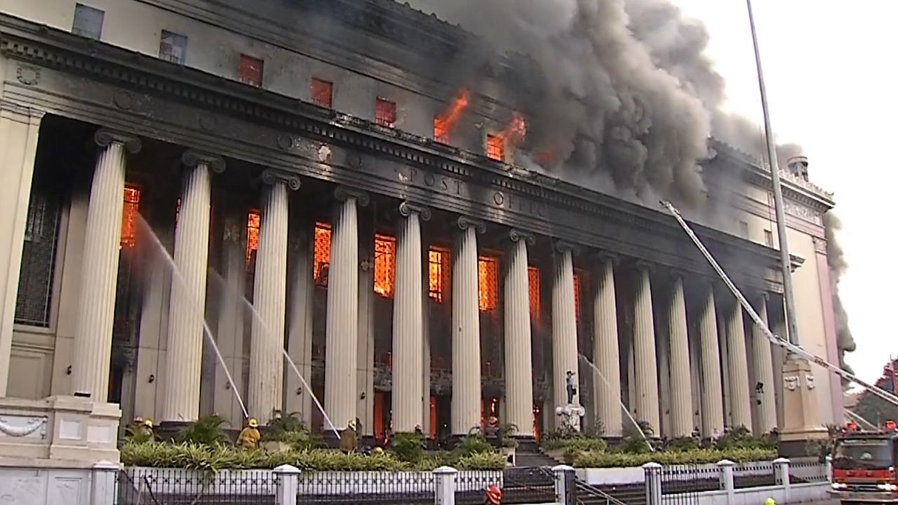 The fire at the Central Post Office in Manila lasted over seven hours May 22, 2023.