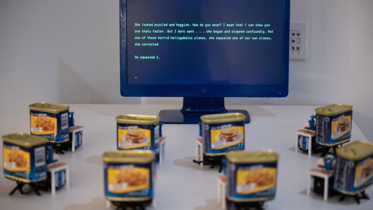 Neil Mendoza's "Spambots" at the Misalignment Museum in San Francisco, California. 
