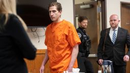 Bryan Kohberger enters the courtroom for his arraignment hearing in Latah County District Court, Monday, May 22, 2023, in Moscow, Idaho. Kohberger is accused of killing four University of Idaho students in November 2022.