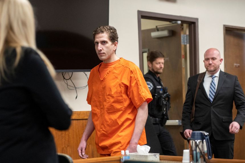 Bryan Kohberger enters the courtroom for his arraignment hearing in Latah County District Court, Monday, May 22, 2023, in Moscow, Idaho. Kohberger is accused of killing four University of Idaho students in November 2022.