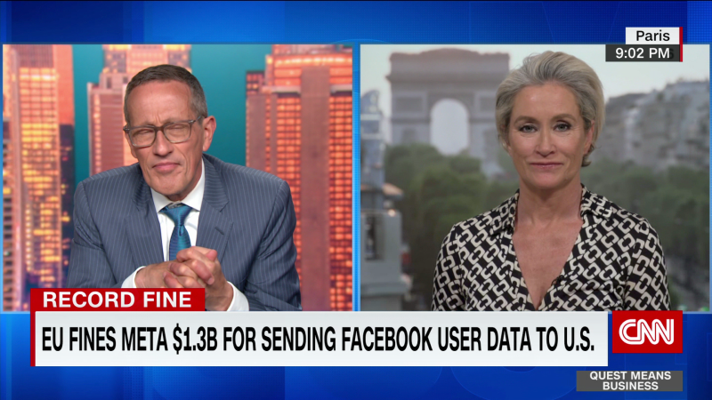 EU fines meta $1.3 billion for sending Facebook user data to U.S. | CNN Business