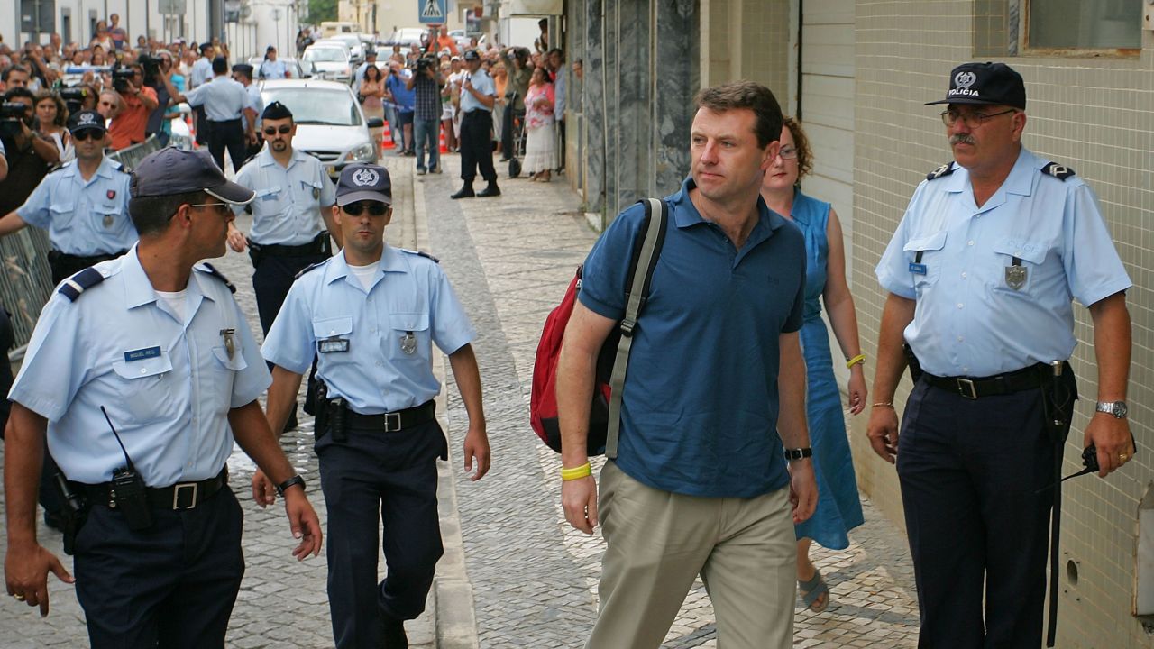 Gerry McCann attended a police station in Portimao on September 7, 2007, for questioning over the disappearance of his daughter.