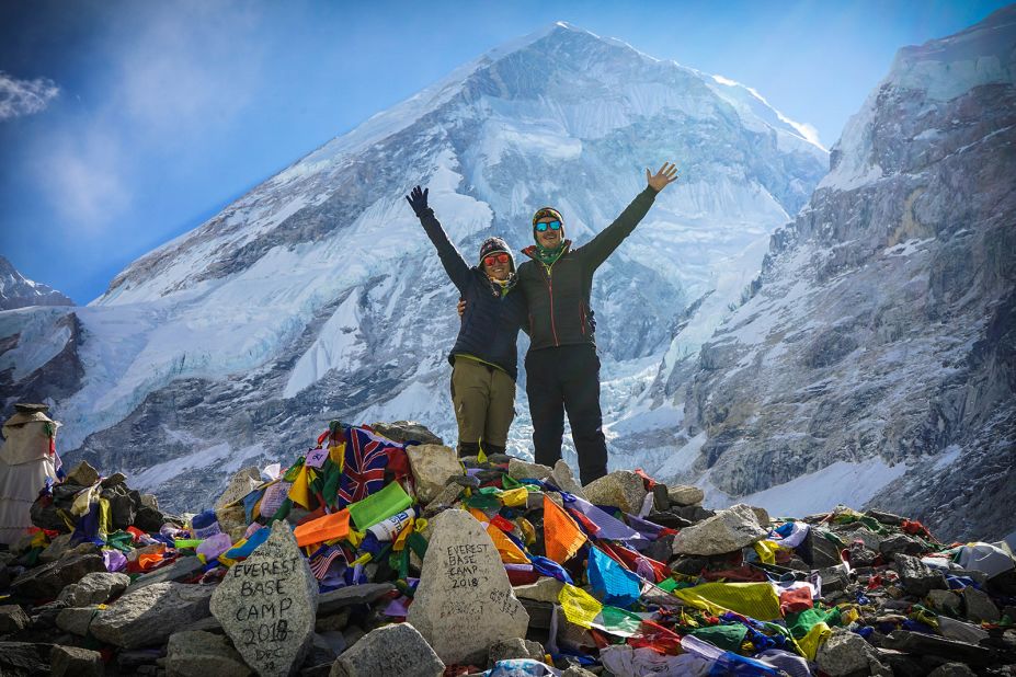 <strong>Feeling grateful: </strong>Here's Anna and Tom at Everest-Base Camp. "I'm so happy and grateful that we met and I think I was very lucky to have met Anna," says Tom.