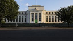 The Marriner S. Eccles Federal Reserve Board Building is seen on September 19, 2022 in Washington, DC. 