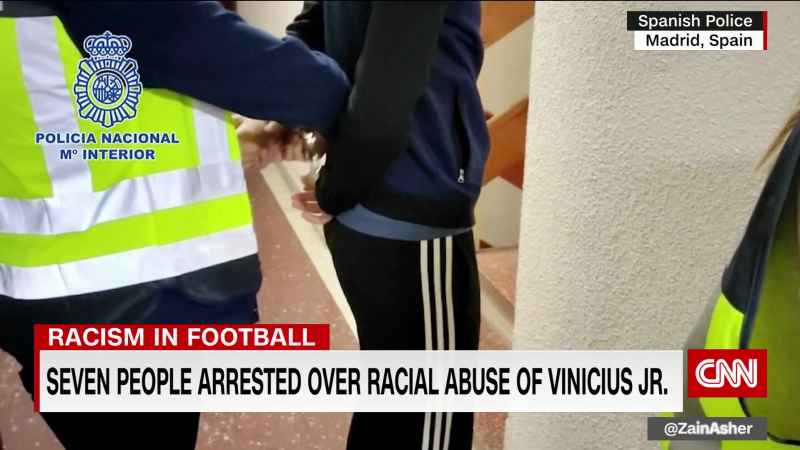 Four arrested for allegedly hanging effigy of Real Madrid forward  | CNN