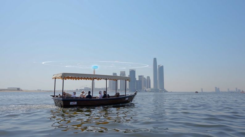 The Dubai Roads and Transport Authority (RTA) has conducted trials of an autonomous Abra ferry, a wooden boat with a capacity of eight passengers, shown in this rendering. It's part of efforts to make a quarter of journeys in Dubai self-driving by 2030.