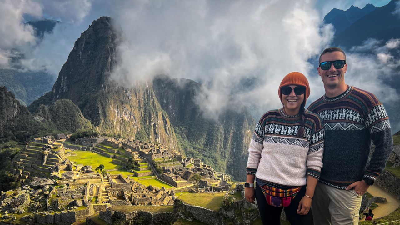 Anna and Tom hiked Machu Picchu in Peru together.