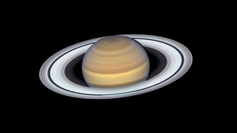 Saturn rings 2024 from telescope