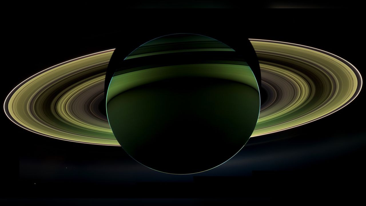 Cassini captured a backlit view of Saturn while in the planet's shadow in December 2012.
