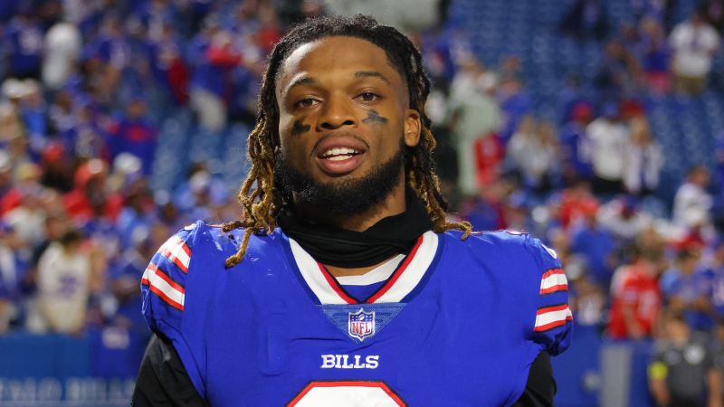 NextImg:Damar Hamlin 'has not been practicing,' says Buffalo Bills head coach Sean McDermott; safety continues 'to take it one day at a time' | CNN