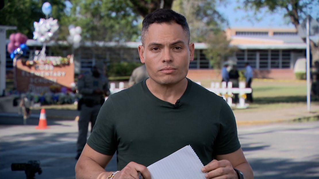 Shimon Prokupecz, reporting from outside Robb Elementary in Uvalde.